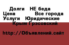 Долги - НЕ беда ! › Цена ­ 1 000 - Все города Услуги » Юридические   . Крым,Грэсовский